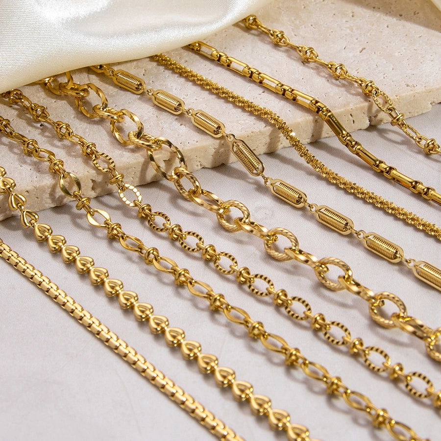 Casual Simple Style Solid Color 304 Stainless Steel Bracelets In Bulk