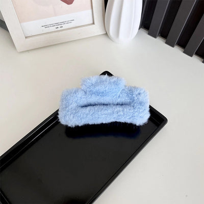 Women's Simple Style Solid Color PC Plush Hair Claws