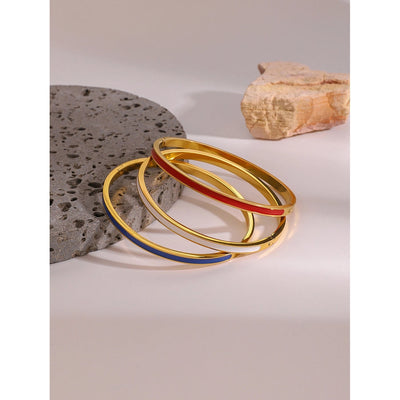 Simple Style Round 304 Stainless Steel Bangle In Bulk