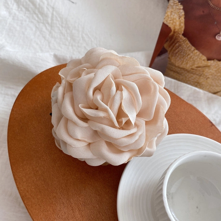 Women's Sweet Simple Style Flower Plastic Cloth Hair Claws