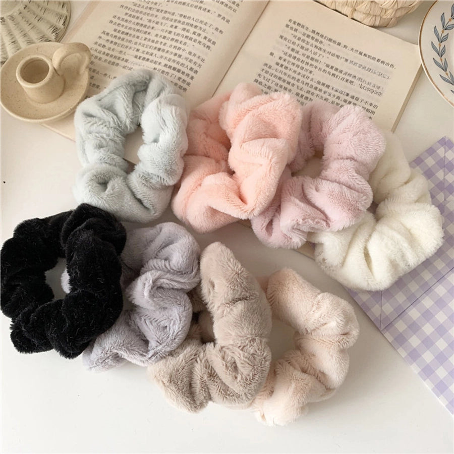 Autumn and Winter New Super Comfortable Plush Bowel Ring Head Rope Mao Mao Large Bowel Ring Fairy Style  Head Rope Internet Celebrant Hair Accessories