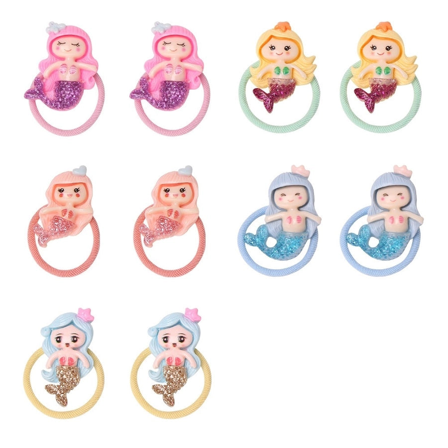 princess sweet hippocampus mermaid shell cloth resin hair tie