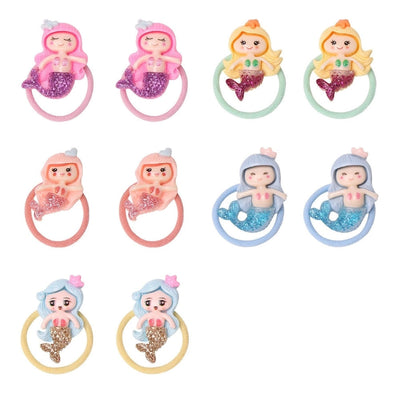 princess sweet hippocampus mermaid shell cloth resin hair tie