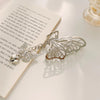 simple style solid color alloy resin hollow out hair claws