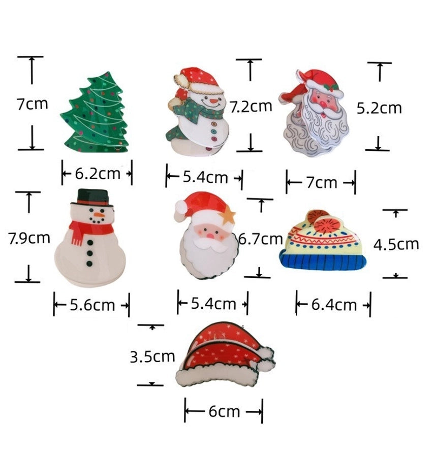 Christmas Cute Women's Christmas Hat Christmas Tree Santa Claus Arylic Hair Claws