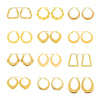 1 Pair Basic Simple Style Classic Style U Shape Geometric Round Plating Titanium Steel Earrings