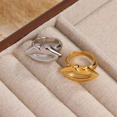 New Titanium Steel Stainless Steel Lip Ring Advanced Design Fashion  Bracelet Ring