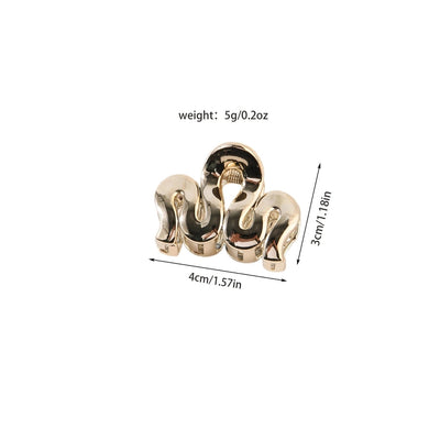 Women's Simple Style Classic Style Solid Color Alloy Stoving Varnish Hair Claws