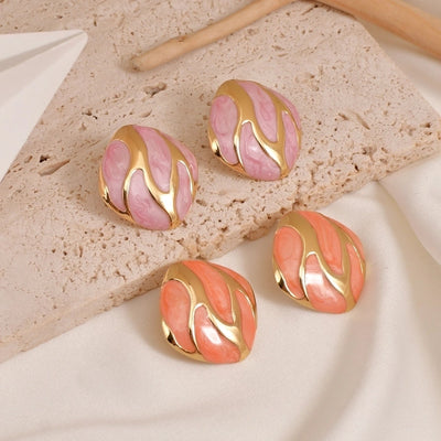 1 Pair Casual Vintage Style Simple Style Geometric 304 Stainless Steel 18K Gold Plated Ear Studs