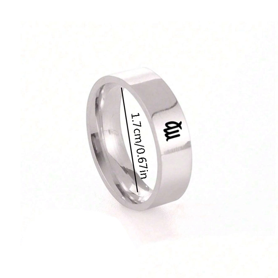 Jewelry French Style Simple Style Commute Constellation 304 Stainless Steel Rings