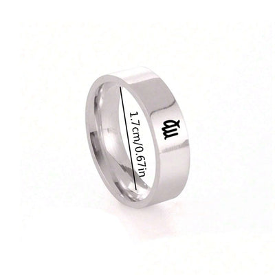Jewelry French Style Simple Style Commute Constellation 304 Stainless Steel Rings