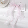 women's sweet solid color bow knot cloth hair clip