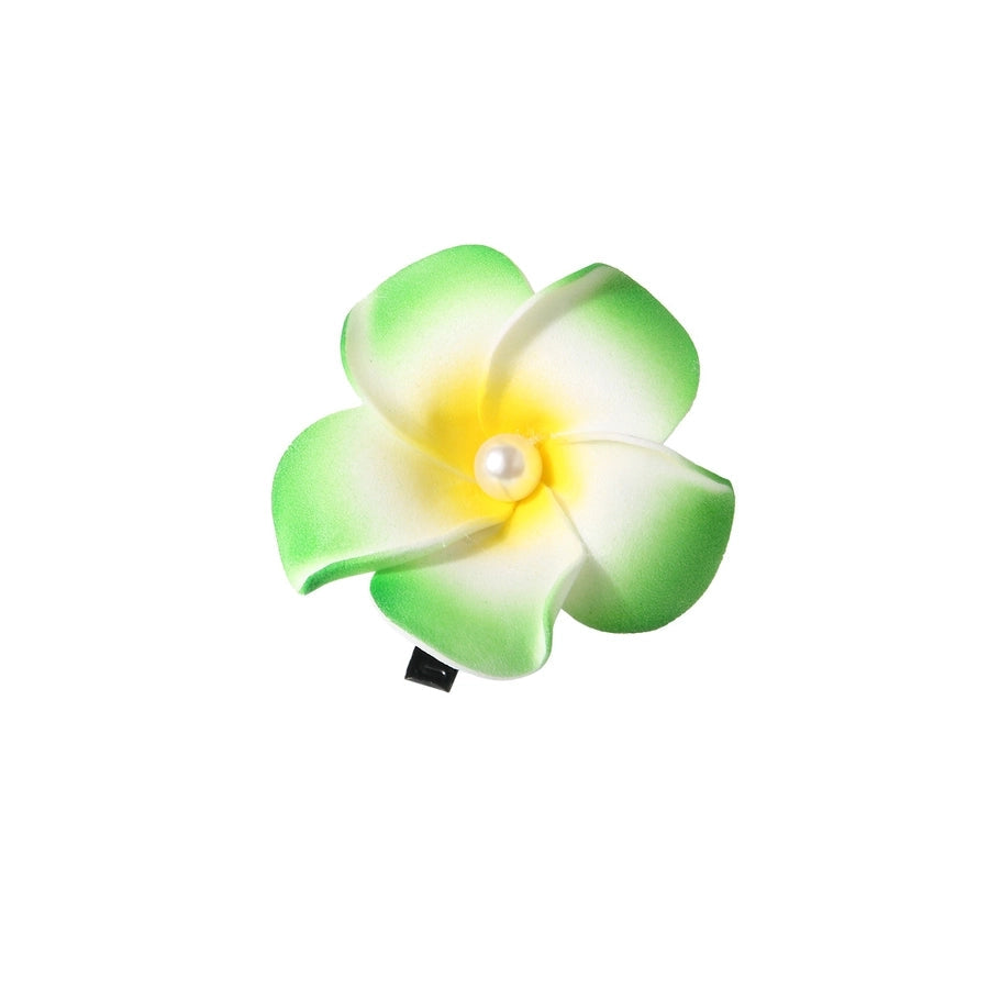 Women's Sweet Flower Plastic Metal Inlay Pearl Hair Clip