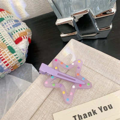 Women's Korean Style Star Resin Hair Clip