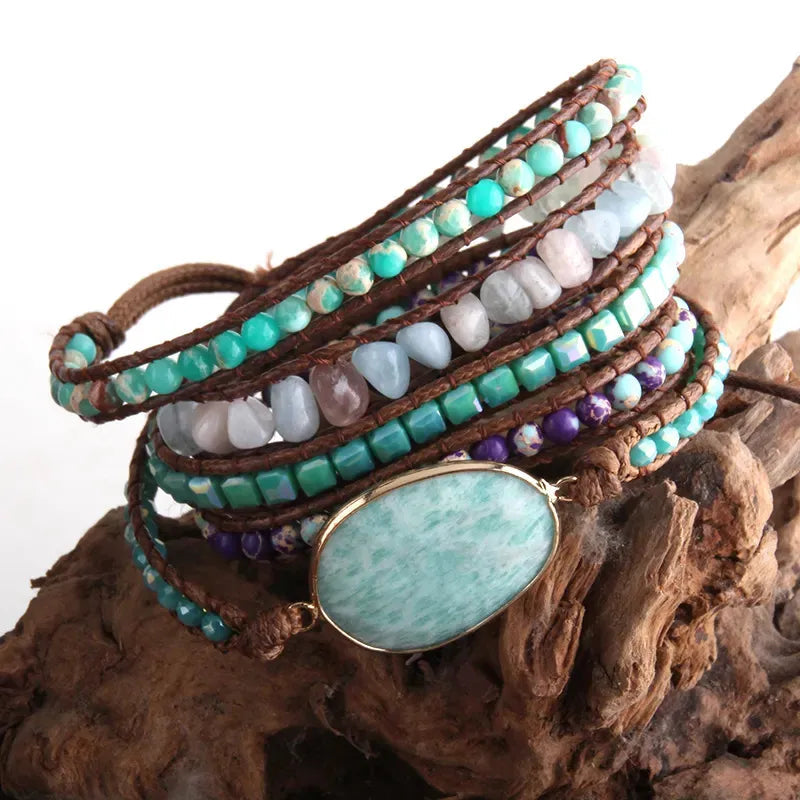 Vacation Geometric natural stone Beaded Chain Bracelets In Bulk