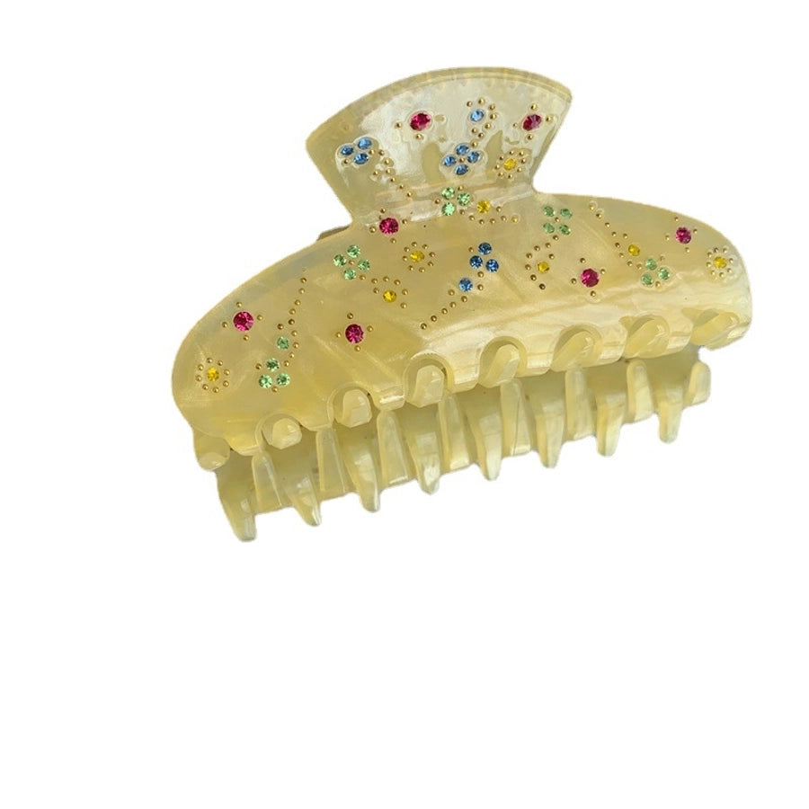 retro classic style geometric acetic acid sheets inlay rhinestones hair claws