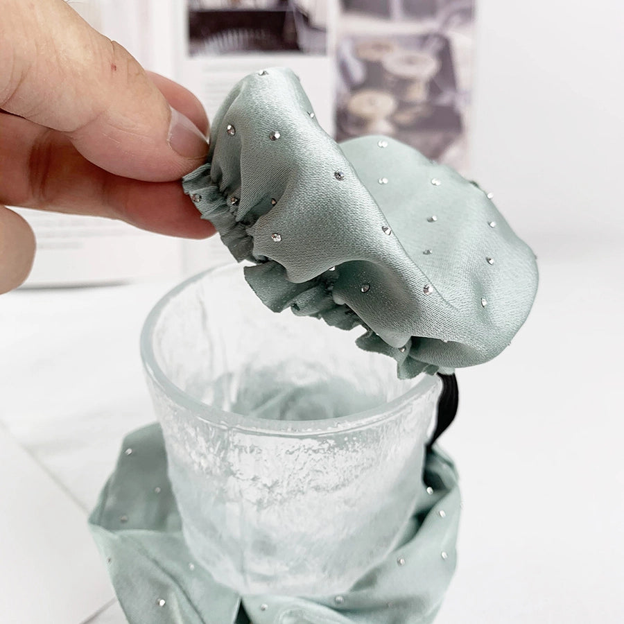 Nightclub Anti-Medicine Artifact Elastic Rubber Band Cup Lid Set  Color Diamond-Embedded Large Intestine Hair Ring Hair Rope for Women