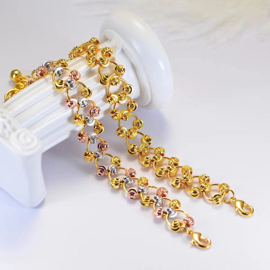 Copper 18K Gold Plated Geometric Bracelets