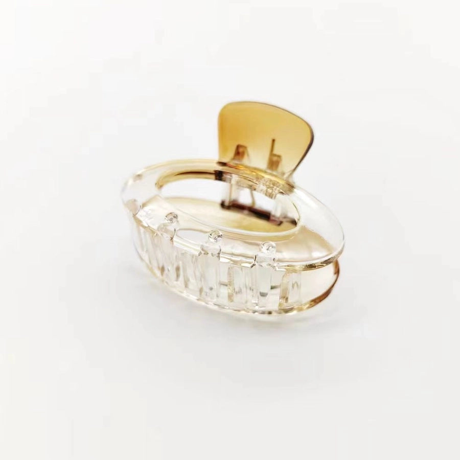 Gradient Small Grab Clip Small Disc Hairpin Environmentally Friendly Acetic Acid Shark Clip Transparent Oval Hair Grab Children's Clip