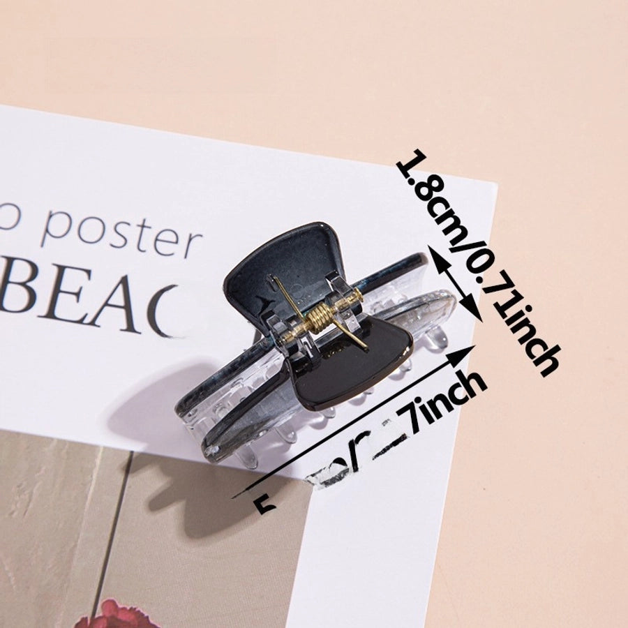 Gradient Small Grab Clip Small Disc Hairpin Environmentally Friendly Acetic Acid Shark Clip Transparent Oval Hair Grab Children's Clip