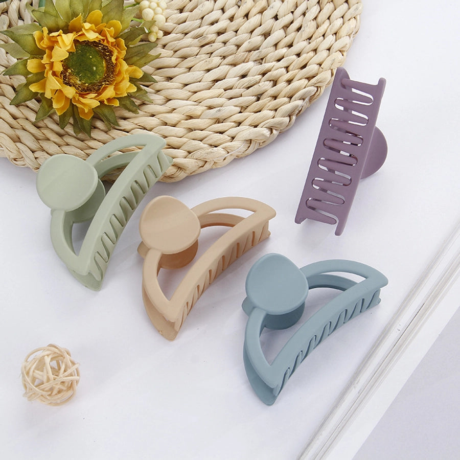 Milk Tea Color Grab Clip  Girl's Hair Grab Head Shark Clip Summer Hair Clip Hair Accessories