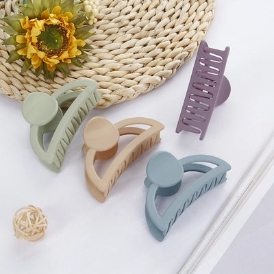 Milk Tea Color Grab Clip  Girl's Hair Grab Head Shark Clip Summer Hair Clip Hair Accessories