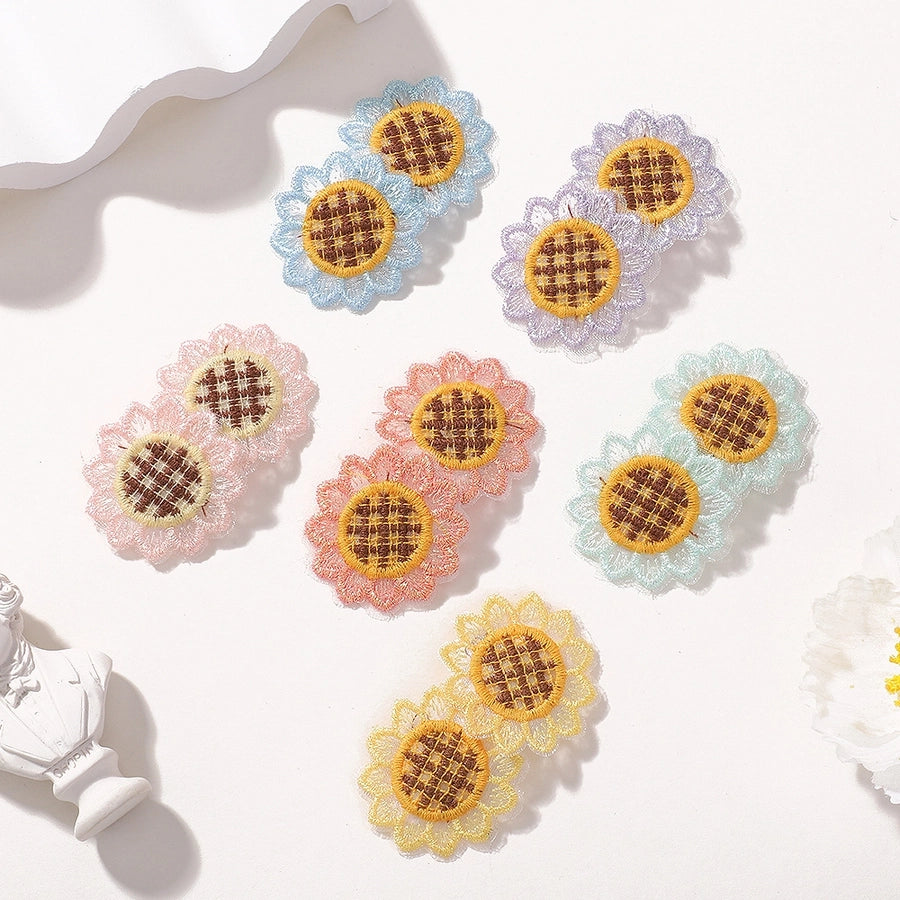 Kid'S Cute Pastoral Sunflower Flower Hair Clip
