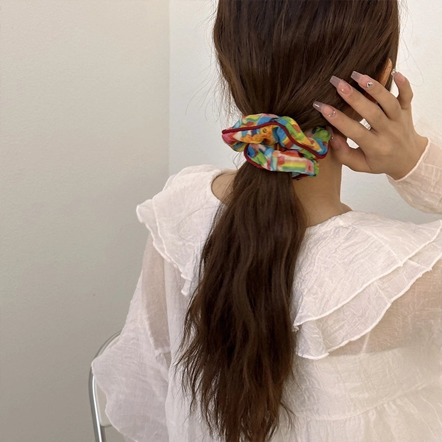 sweet stripe polka dots cloth hair tie