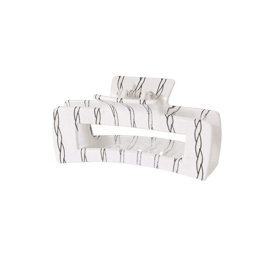 retro leopard plastic printing hair claws 1 piece