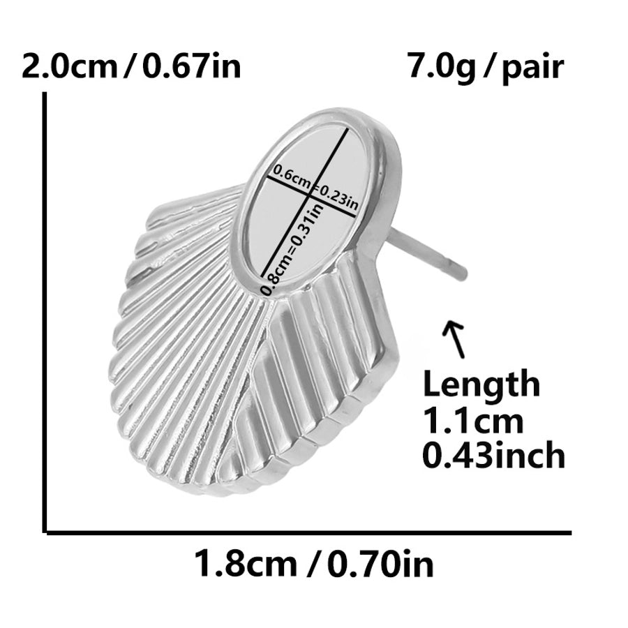 1 Pair Basic Simple Style Geometric Plating 304 Stainless Steel Ear Studs