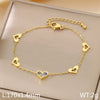 Vintage Style Streetwear Flower 304 Stainless Steel 18K Gold Plated Bracelets In Bulk