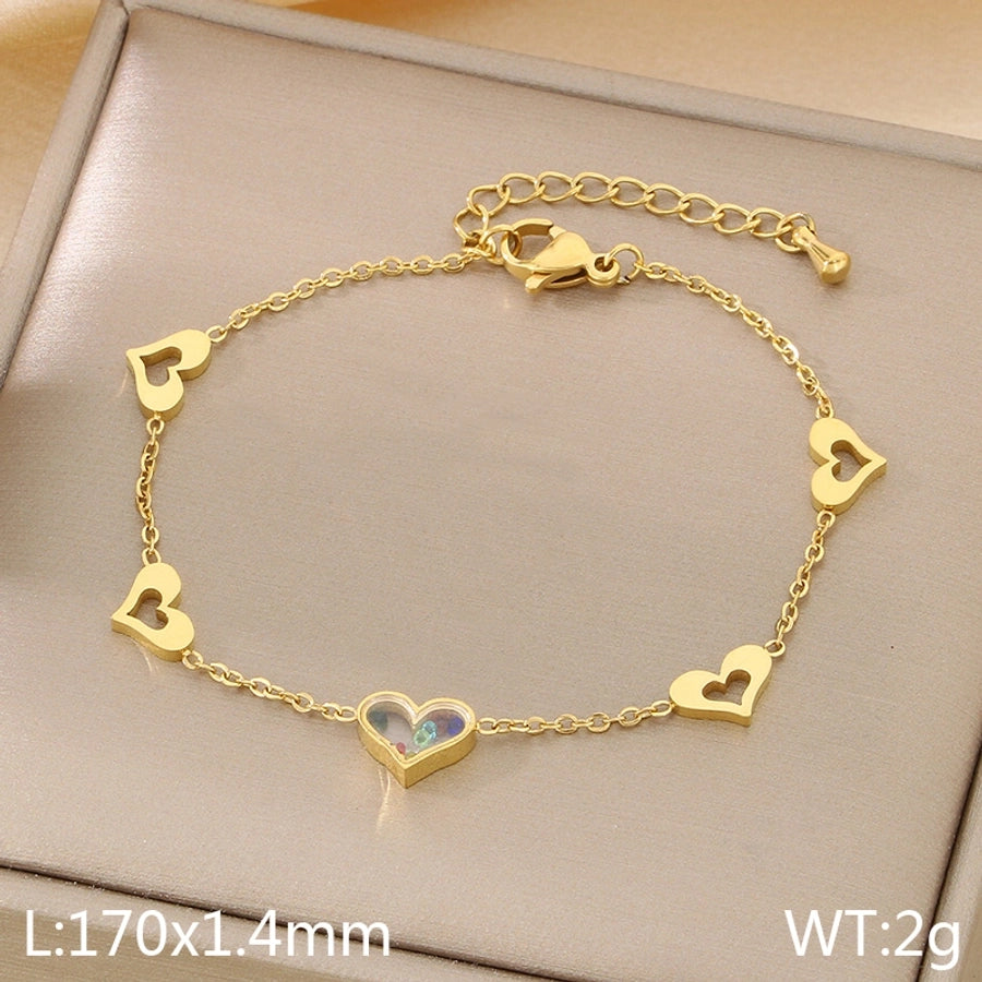 Vintage Style Streetwear Flower 304 Stainless Steel 18K Gold Plated Bracelets In Bulk