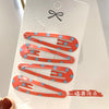 simple style water droplets metal plating hair clip 1 set
