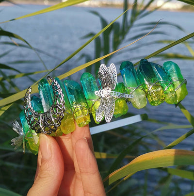 Women's Simple Style Commute Color Block Alloy Inlay Natural Stone Gem Crystal Crown