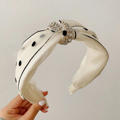 fashion heart shape cloth handmade inlay rhinestone hair band