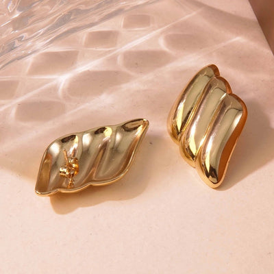 1 Pair Simple Style Classic Style Streetwear Geometric 304 Stainless Steel Imitation Gold  Ear Studs