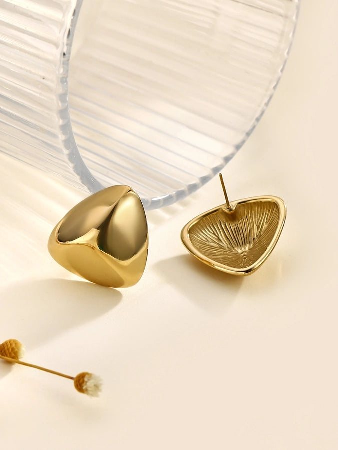 1 Pair Casual Romantic Solid Color Geometric 304 Stainless Steel Ear Studs