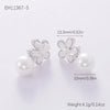 1 Pair Elegant Streetwear Bow Knot Plating Copper Zircon Drop Earrings Ear Studs