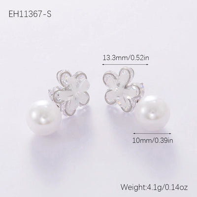 1 Pair Elegant Streetwear Bow Knot Plating Copper Zircon Drop Earrings Ear Studs