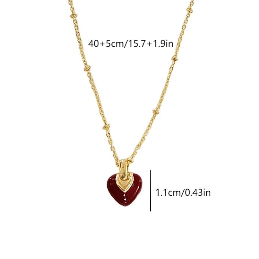 Jewelry Vintage Style Sweet Heart Shape Alloy Copper Pendant Necklace