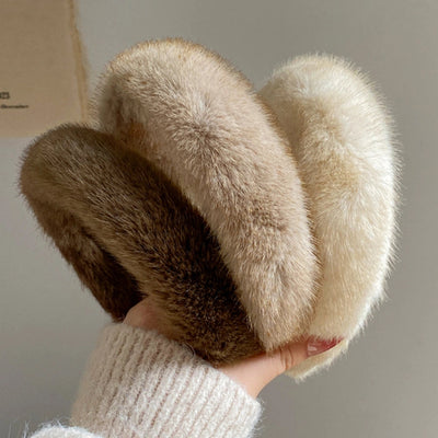 Women's Lady Solid Color Wool Hair Band