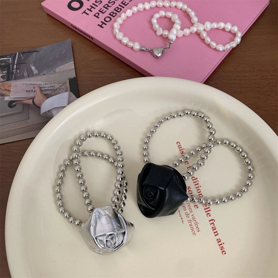 Women's Retro Simple Style Flower Leather Hair Tie