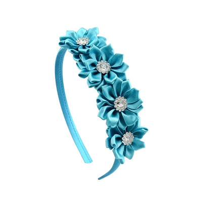 children's headband  4 diamond-studded polygonal flower handmade headband