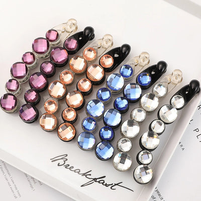 simple style geometric plastic artificial pearls hair clip