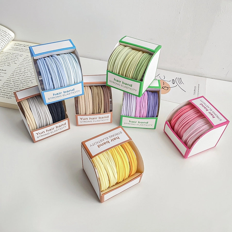 women's simple style solid color cloth hair tie