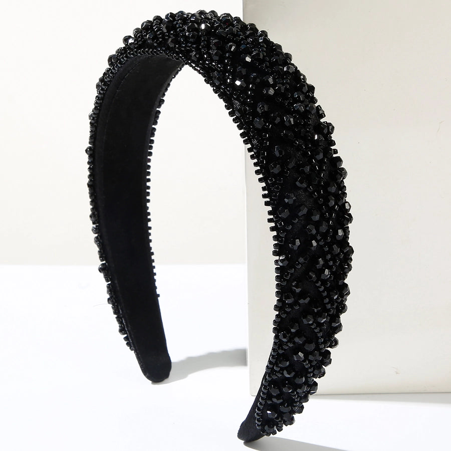 Women's Casual Vacation Classic Style Geometric Beaded Alloy Cloth Inlay Sequins Beads Hair Band
