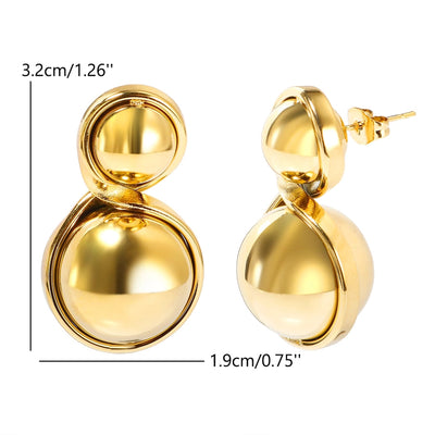 Jewelry Simple Style Classic Style Circle 304 Stainless Steel Jewelry Set