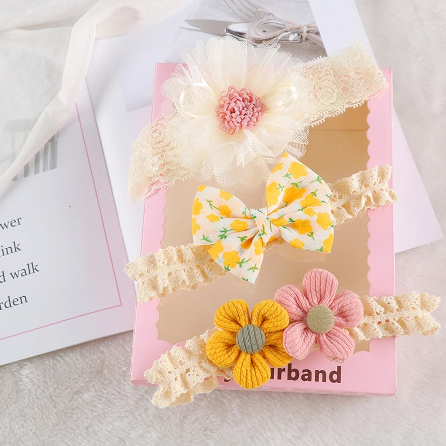 Korean style baby hair band cute princess bow flower crown children hair accessories newborn photo headdress suit