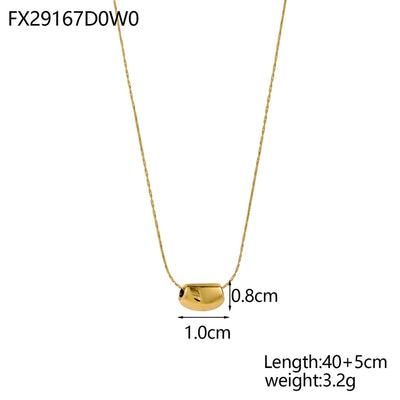 Jewelry Simple Style Geometric 304 Stainless Steel 18K Gold Plated Pendant Necklace