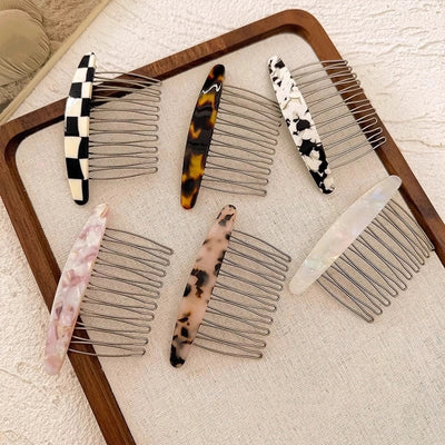 women's simple style geometric alloy insert comb